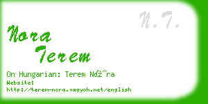 nora terem business card